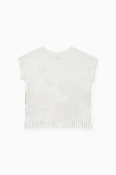 Kinder Mädchen - Kurzarmshirt - cremeweiss
