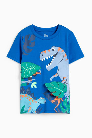 Kinderen - Dino - T-shirt - donkerblauw