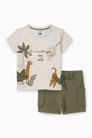 Babys - Baby-outfit - 2-delig - licht beige