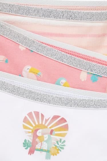 Enfants filles - Lot de 3 - caleçons - rose