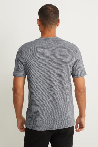 Hommes - T-shirt - à rayures - noir / gris