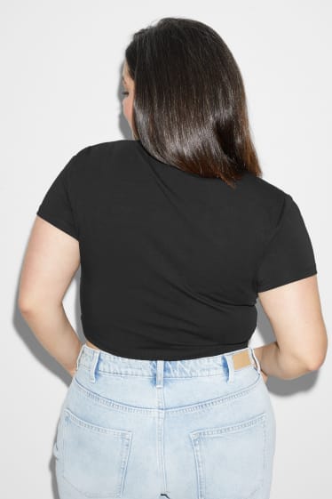 Women - Cropped T-shirt - black