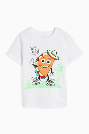 Kinderen: jongens - T-shirt - wit