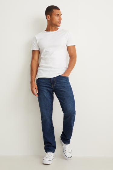 Heren - Straight jeans - jeansdonkerblauw