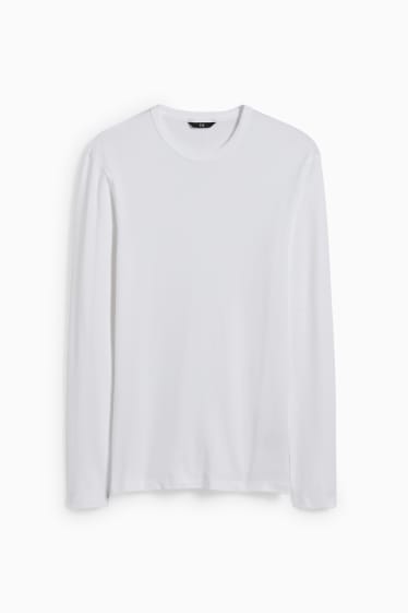 Heren - Longsleeve - wit