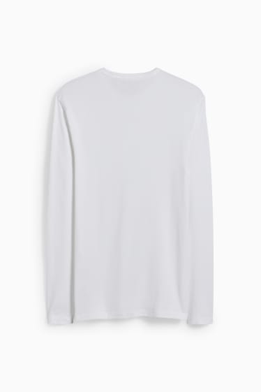 Heren - Longsleeve - wit