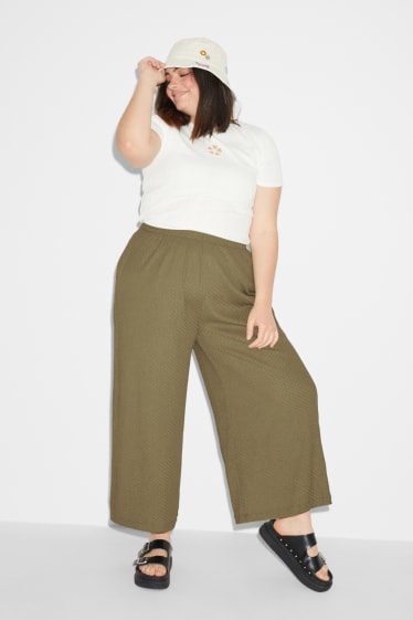 Joves - CLOCKHOUSE - pantalons culotte - mid waist - verd clar