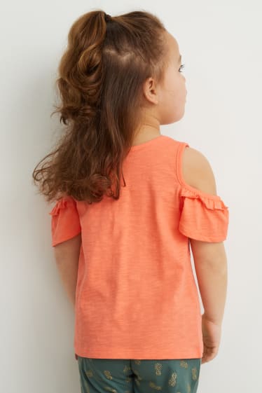 Enfants - Ensemble - T-shirt et chouchou - 2 pièces - orange