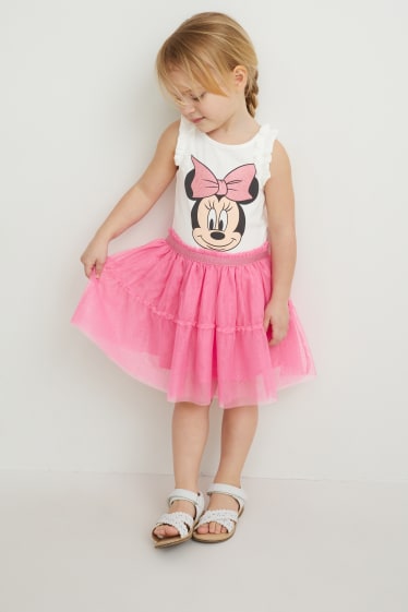 Niños - Minnie Mouse - vestido - fucsia
