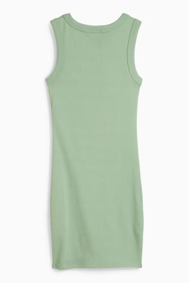 Damen - Figurbetontes Kleid - hellgrün