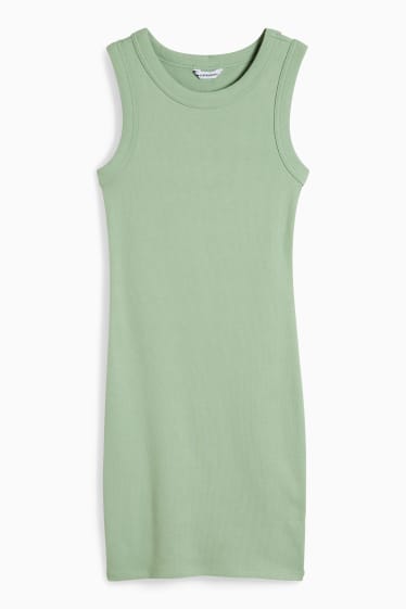 Damen - Figurbetontes Kleid - hellgrün