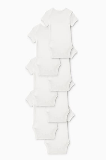 Unisexe - Lot de 7 - bodys bébé - blanc