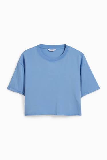 Damen - CLOCKHOUSE - Crop T-Shirt - blau
