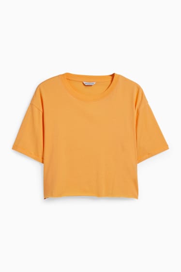 Damen - CLOCKHOUSE - Crop T-Shirt - orange