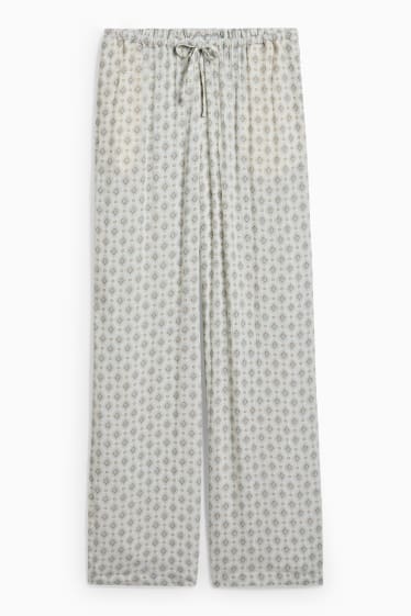 Damen - CLOCKHOUSE - Stoffhose - Mid Waist - Wide Leg - cremeweiß