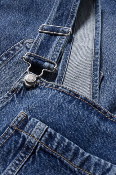 Donna - CLOCKHOUSE - salopette corta di jeans - jeans blu