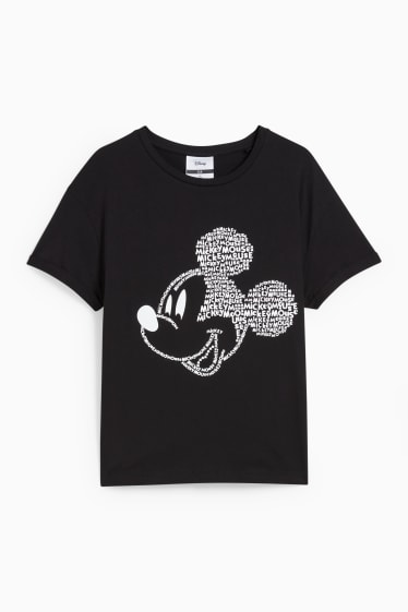 Damen - T-Shirt - Micky Maus - schwarz