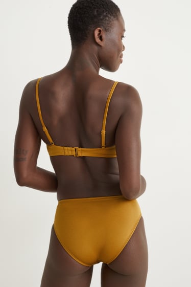 Women - Bikini bottoms - mid waist - LYCRA® XTRA LIFE™     - mustard yellow