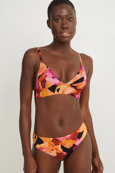 Mujer - Braguita de bikini - mid waist - LYCRA® XTRA LIFE™ - estampada - marrón