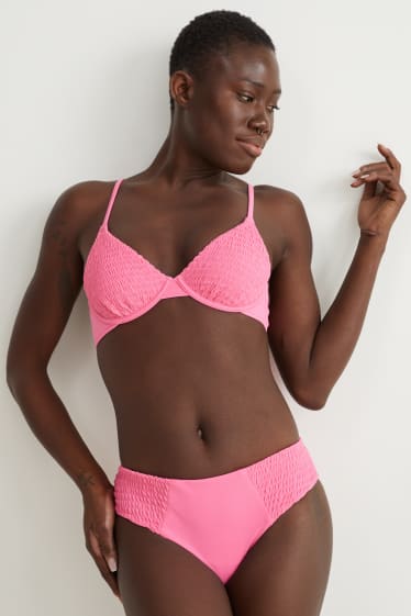 Donna - Slip bikini - vita media - LYCRA® XTRA LIFE™ - fucsia