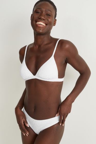 Femei - Top bikini - cupe triunghiulare - vătuit - LYCRA® XTRA LIFE™ - alb-crem