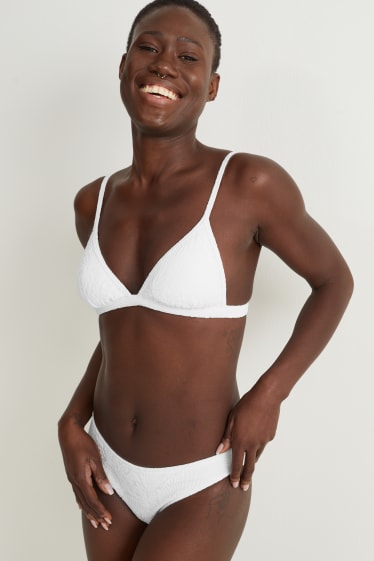 Dona - Top de biquini - triangular - enconxat - LYCRA® XTRA LIFE™ - blanc trencat