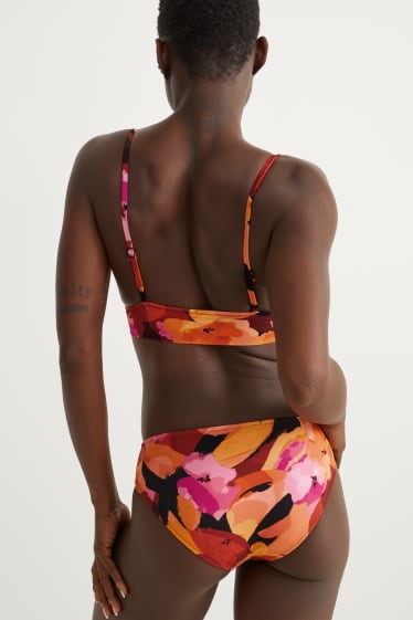 Damen - Bikini-Hose - Mid Waist - LYCRA® XTRA LIFE™ - gemustert - braun