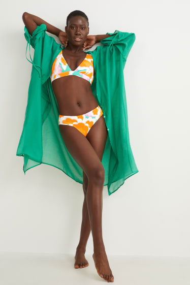 Dona - Calces de biquini - mid waist - LYCRA® XTRA LIFE™ - estampades - taronja