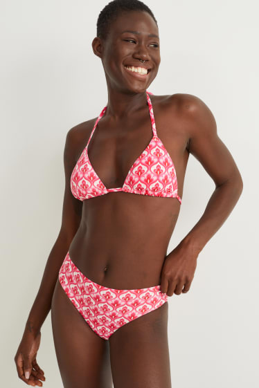 Women - Bikini bottoms - mid waist - LYCRA® XTRA LIFE™ - pink