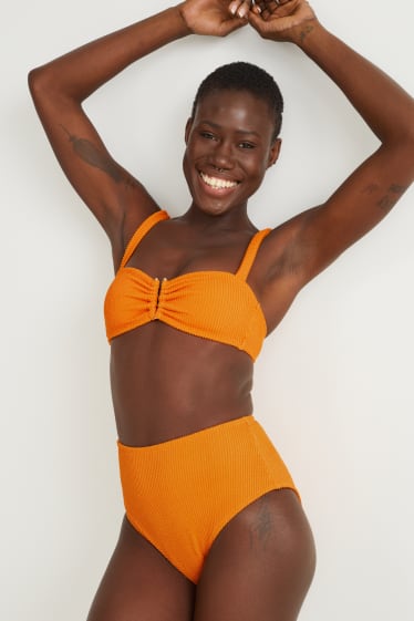 Women - Bikini bottoms - high waist - LYCRA® XTRA LIFE™ - orange