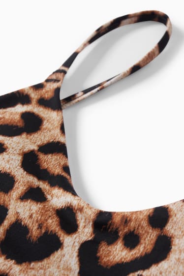 Femei - Top bikini - vătuit - LYCRA® XTRA LIFE™ - cu model - maro