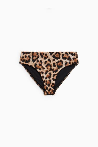 Women - Bikini bottoms - mid waist - LYCRA® XTRA LIFE™ - patterned - brown