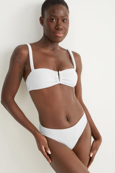 Donna - Slip bikini - vita media - LYCRA® XTRA LIFE™ - bianco crema