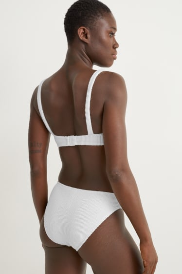 Donna - Slip bikini - vita media - LYCRA® XTRA LIFE™ - bianco crema