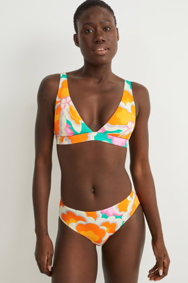 Dames - Bikinitopje - triangel - voorgevormd - LYCRA® XTRA LIFE™ - oranje