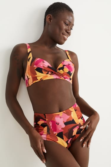 Mujer - Top de bikini - con relleno - LYCRA® XTRA LIFE™ - estampado - fucsia