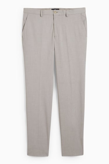 Heren - Broek uit het combi-systeem - slim fit - beige