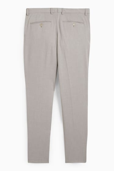 Pánské - Oblekové kalhoty - slim fit - béžová