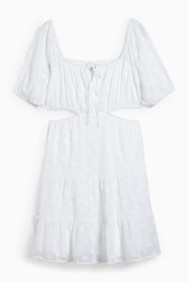 Damen - CLOCKHOUSE - Fit & Flare Kleid - weiss