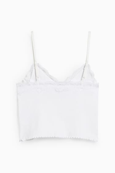 Dona - Top crop - blanc