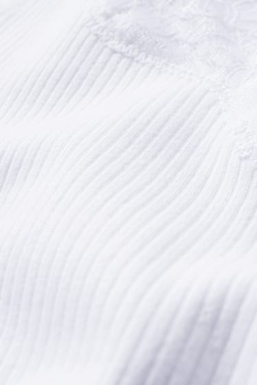 Dona - Top crop - blanc