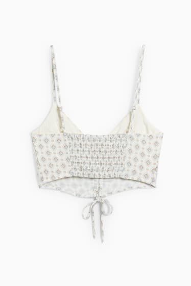 Damen - CLOCKHOUSE - Crop Top - cremeweiss