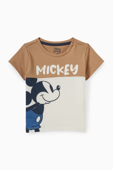 Babys - Micky Maus - Baby-Kurzarmshirt - cremeweiss