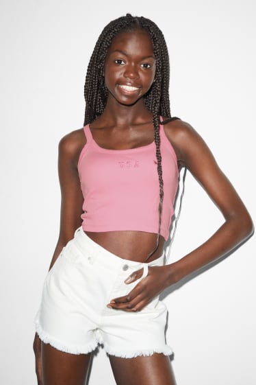 Damen - CLOCKHOUSE - Crop Top - pink