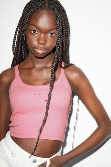 Damen - CLOCKHOUSE - Crop Top - pink