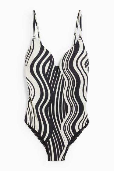 Femei - Costum de baie - vătuit - LYCRA® XTRA LIFE™ - cu model - negru