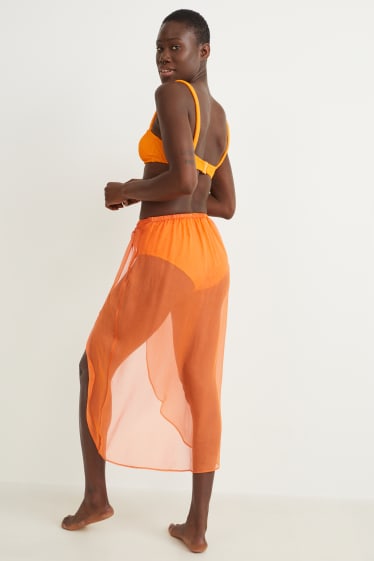 Damen - Pareo - dunkelorange