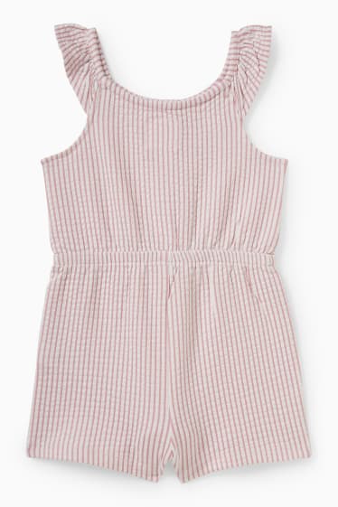 Baby Mädchen - Baby-Jumpsuit - gestreift - rosa