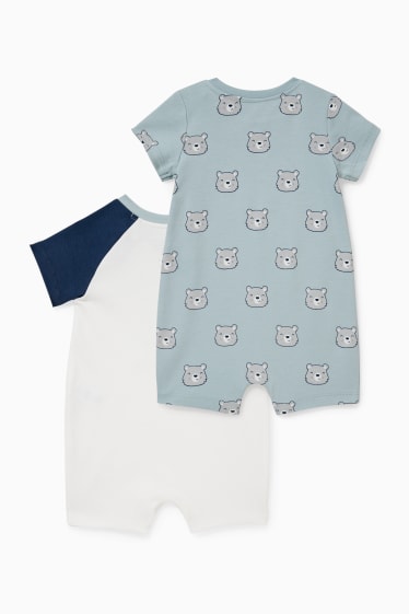 Babys - Set van 2 - babypyjama - lichtblauw