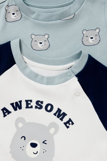 Bébés - Lot de 2 - pyjamas pour bébé - bleu clair